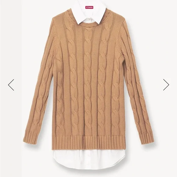 STAUD ALDRIN DRESS CAMEL WHITE - Picture 4 of 6